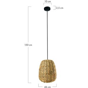 DKNC - Hanglamp Benjamin - Waterhyacinth - 46x46x50cm - Natuurlijk