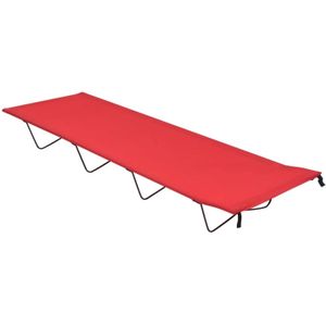 The Living Store Campingbed - Rood - 180 x 60 x 19 cm - Draagvermogen 120 kg