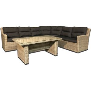 6-persoons Loungeset Merano Forest Grey Hoekset Incl. Tafel