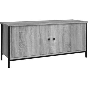 The Living Store Tv-meubel - Grijs sonoma eiken - 102 x 35 x 45 cm - Duurzaam materiaal