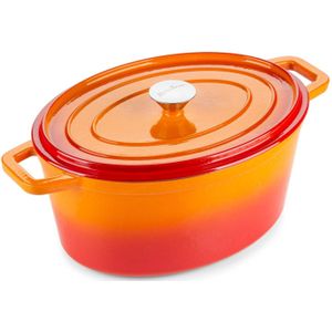 Rosmarino Gietijzeren Ovale Pan Oranje 31cm