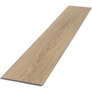 ML-Design Deluxe PVC vloeren, Click, 122 cm x 18 cm x 4,2 mm, dikte 4,2 mm, 7,7m²/35 planken, Golden Hour Oak, Bruin