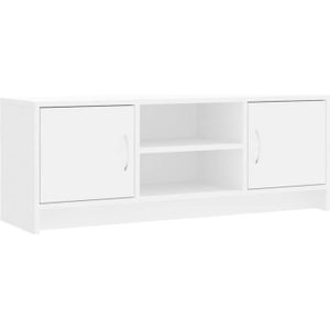 The Living Store Tv-meubel - Wit - 102 x 30 x 37.5 cm - Duurzaam Hout