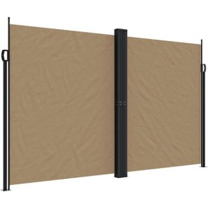 vidaXL Windscherm uittrekbaar 200x1000 cm taupe