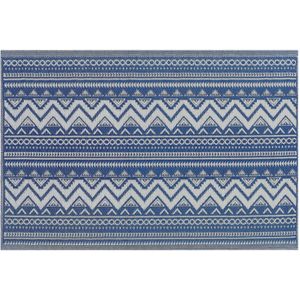 Beliani NAGPUR - Buiten tapijt-Blauw-Polypropyleen