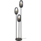 Hoyz Collection - Vloerlamp 3x Open Oog Wire - Artic Zwart