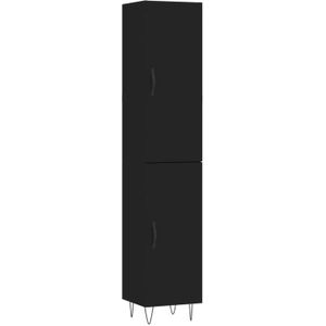 VidaXL-Hoge-kast-34,5x34x180-cm-bewerkt-hout-zwart