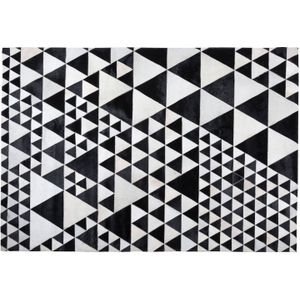 ODEMIS - Laagpolig vloerkleed - Zwart - 140 x 200 cm - Koeienhuid leer