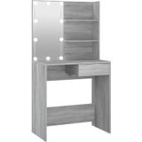 vidaXL Kaptafel Met LED-Verlichting 74,5x40x141 cm Grijs Sonoma Eiken