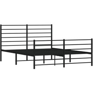 VidaXL Bedframe Metaal Zwart 140x200 cm