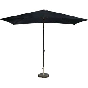 Kopu® Bilbao Parasol Rechthoekig 150x250 cm met Knikarm - Zwart