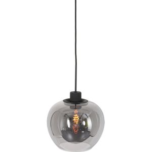 Steinhauer hanglamp Lotus - zwart - glas - 25 cm - E27 fitting - 1897ZW