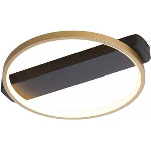 Freelight Plafondlamp Cintura Ø 35 cm zwart goud