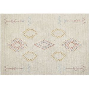 BETTIAH - Laagpolig vloerkleed - Beige - 160 x 230 cm - Katoen