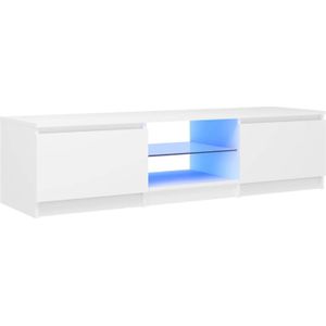 The Living Store Tv-meubel The Living Store Hifi-kast - 140 x 40 x 35.5 cm - Met RGB LED-verlichting