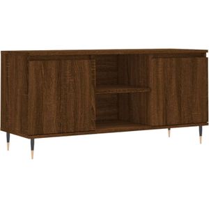 vidaXL Tv-meubel 104x35x50 cm bewerkt hout bruin eikenkleur