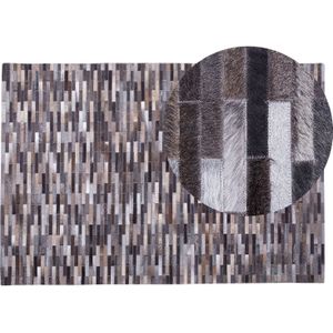 AHILLI - Laagpolig vloerkleed - Bruin - 140 x 200 cm - Koeienhuid leer