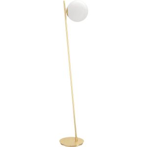 EGLO Rondo 4 Vloerlamp - E27 - 174,5 cm - Goud/Wit - Glas/Staal
