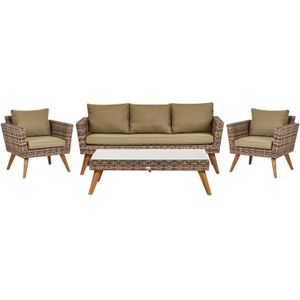 Beliani VITTORIA - Loungeset-Beige-PE rotan