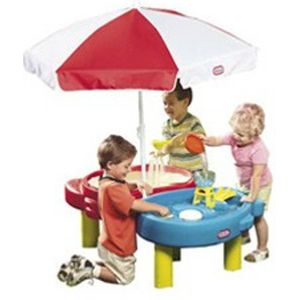 Little Tikes zand en zee speeltafel met parasol