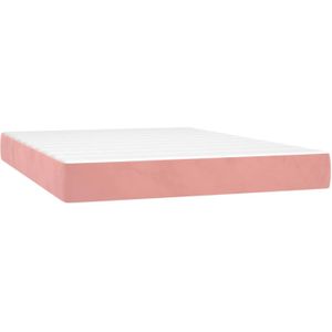 vidaXL-Pocketveringmatras-140x200x20-cm-fluweel-roze