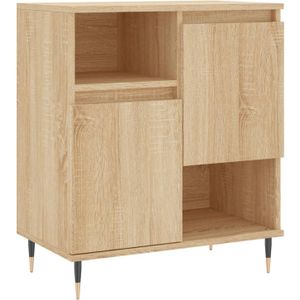 The Living Store Dressoir - Sonoma Eiken - Opbergkast - 60 x 35 x 70 cm - Duurzaam hout - IJzeren poten