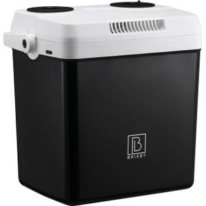 Brisby 25 Liter Elektrische Koelbox, met 12V, 220/230 Volt Aansluiting voor Auto en Camping – AC/DC - Coolbox - ZWART