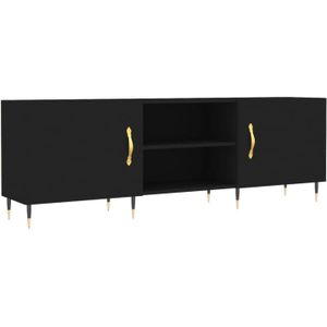 VidaXL TV-meubel 150x30x50 cm - Bewerkt Hout Zwart