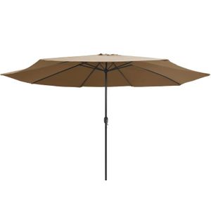 The Living Store Tuinparasol Luxe - 400 x 267 cm - Uv-beschermend - Taupe
