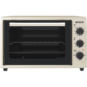 Wiggo WMO-E353(C) - Vrijstaande Mini Oven - 35 liter - 1800 Watt - Timer - Creme
