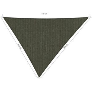 Shadow Comfort® Ongelijkzijdige Schaduwdoek - UV Bestendig - Zonnedoek - 450 x 500 x 550 CM - Deep Grey