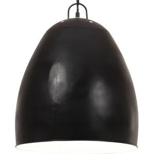 The Living Store Hanglamp - Zwart ijzer met coating - 42 x 52 cm (ø x H) - E27 fitting - Max 25W