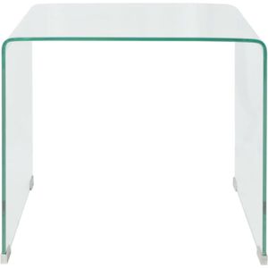 The Living Store Salontafel Gehard Veiligheidsglas - 49.5 x 50 x 45 cm - Transparant