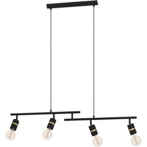 EGLO Lurone Hanglamp - E27 - 100 cm - Zwart/Koper