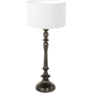 Steinhauer tafellamp Bois - zwart - hout - 3764ZW