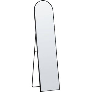 Beliani BAGNOLET - Staande spiegel - Zwart - Aluminium