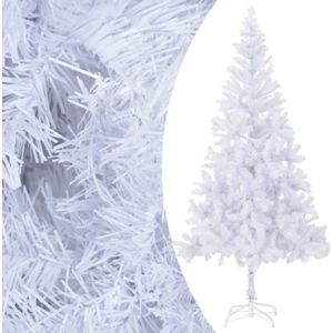 The Living Store Kerstboom Snowy White - 210 cm - Met LED-verlichting en 910 takken