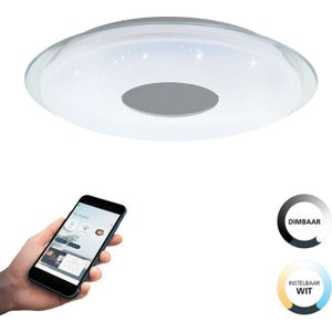 EGLO connect.z Lanciano-Z Smart Plafondlamp - Ø 45 cm - Wit/Grijs - Instelbaar wit licht - Dimbaar - Zigbee