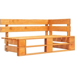 The Living Store Pallet loungeset - Hout - 110 x 65 x 55 cm - Groene kussens