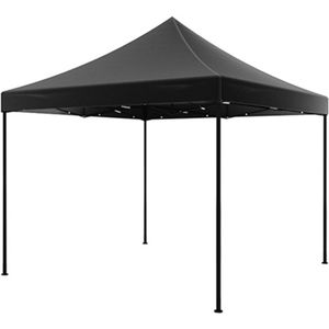 Easy up 3x3m zwart luxe zonder zijwanden partytent opvouwbaar