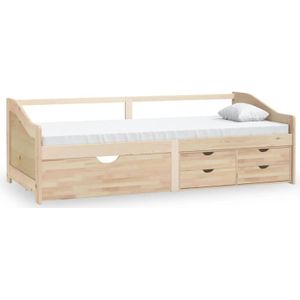 The Living Store Bedbank - Massief grenenhout - 204 x 98 x 66 cm - 5 lades