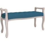 VidaXL Bankje 110x45x60 cm Fluweel Blauw