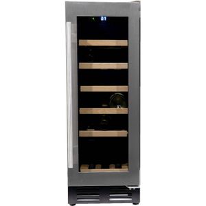 Vinata Premium Wijnklimaatkast Tenibres - Vrijstaand en Onderbouw - RVS - 18 flessen - 82 x 29.5 x 57.5 cm - Glazen deur