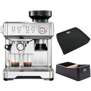 Solis Grind & Infuse Compact 1018 Pistonmachine - Espressomachine - Inclusief Coffee Knock-Box en Tamping Mat