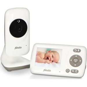 Babyfoon met camera en 2.4"" kleurenscherm Alecto DVM-71 Wit-Taupe