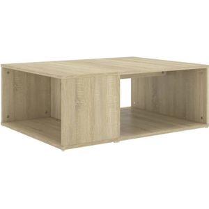 The Living Store salontafel - praktische woonkamertafel - 90 x 67 x 33 cm - stabiel - schoon te maken - kleur- sonoma