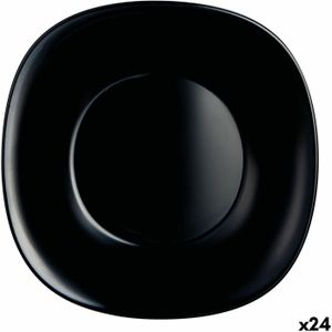 Diep bord Luminarc Carine Zwart Glas (Ø 23,5 cm) (24 Stuks)