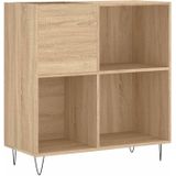 vidaXL Platenkast 84,5x38x89 cm bewerkt hout sonoma eikenkleurig