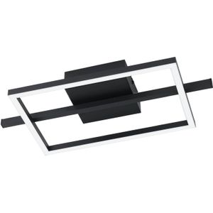 EGLO Amandolo Plafondlamp - LED - 40 cm - Zwart/Wit - Instelbaar RGB & wit licht - Dimbaar