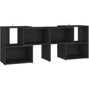 The Living Store TV-meubel - Zwarte Spaanplaat - 104 x 30 x 52 cm